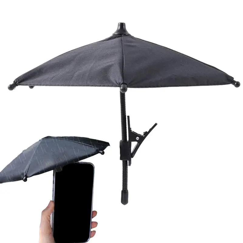 Parasol na telefon Mini parasol przeciwsłoneczny parasol uchwyt na telefon parasol słoneczny 360 obrotowe uchwyt na telefon stacjonarny do podróży