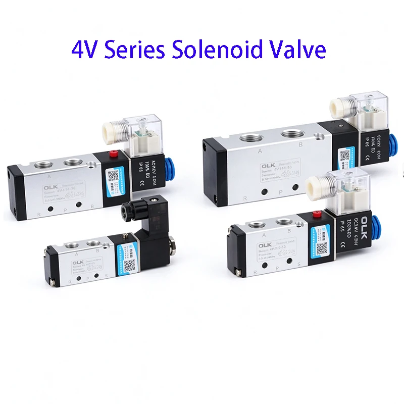 4V series solenoid valve 4V210-08 two position five way 110-06 reversing valve 4V310 coil 220V for pneumatic control valves