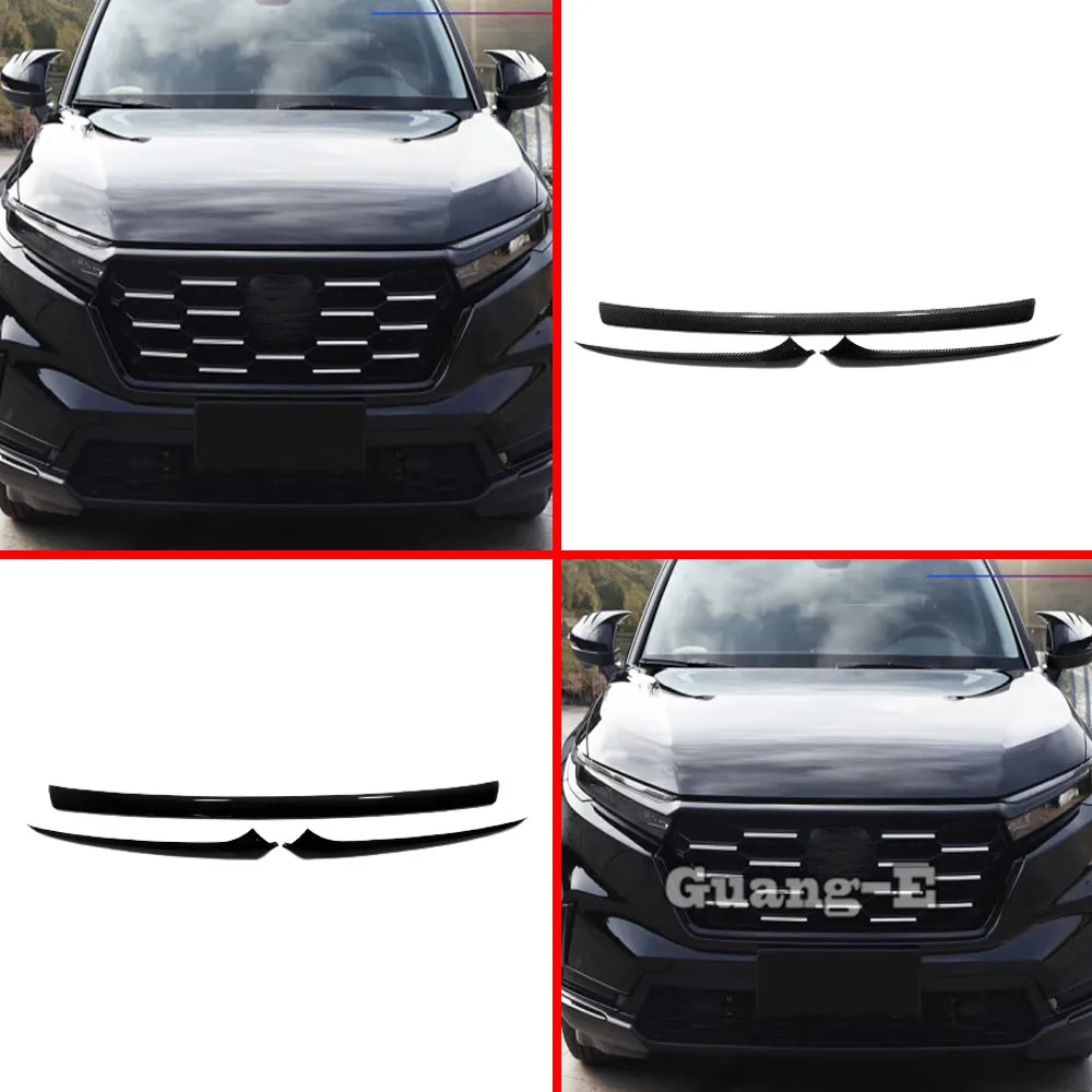 

For Honda CRV CR-V 2023 2024 2025 ABS Plastic Front Bumper Mesh Grille Grills Strip Decoration Trim Frame Exterior Accessories