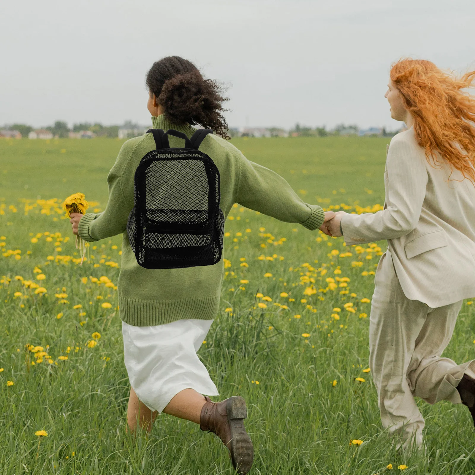 

Heavy Duty Breathable Mesh Backpack Ample Space for Sports Travel Hiking Lightweight Comfortable Design with Ventilated Back