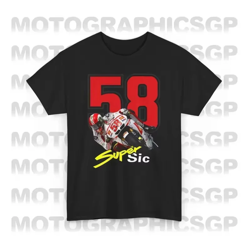 

Летняя новинка Ke Simoncelli No. Футболка Legendary Rider 58 Y2K, хлопковая футболка с плоским принтом, мужская и женская футболка с одинаковым верхом