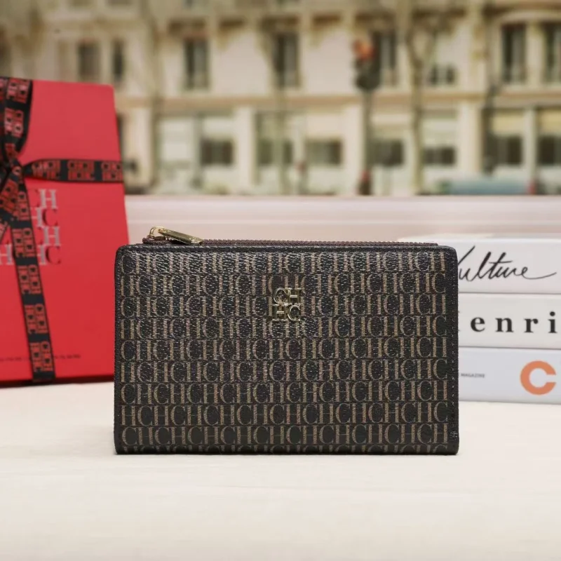 CH Women's Wallet New Fashion Mini Purse Small Luxury Printed Niche Design Multi-Card Slot Card Holder