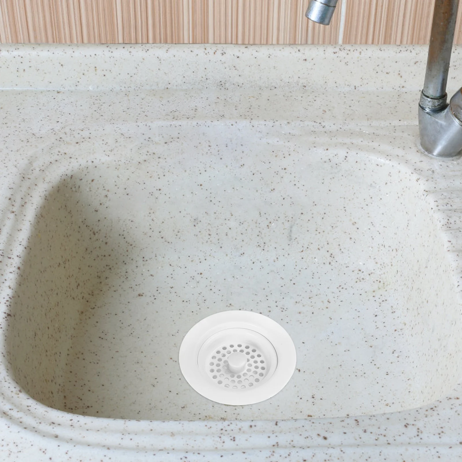 

Plastic Sink Strainer Kitchen Drain Basket Universal Drainage Leak Proof Food Catcher Debris Collector Easy Install