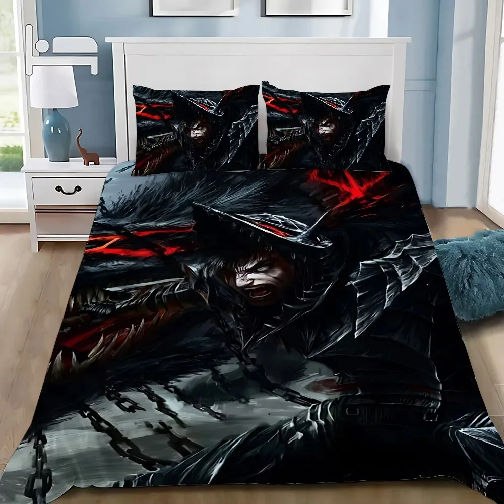 

Anime Berserk Duvet Cover Pillowcase Bedding Set Adult Boy Girl Bedroom Decoration Children Gift Single Double Large Size