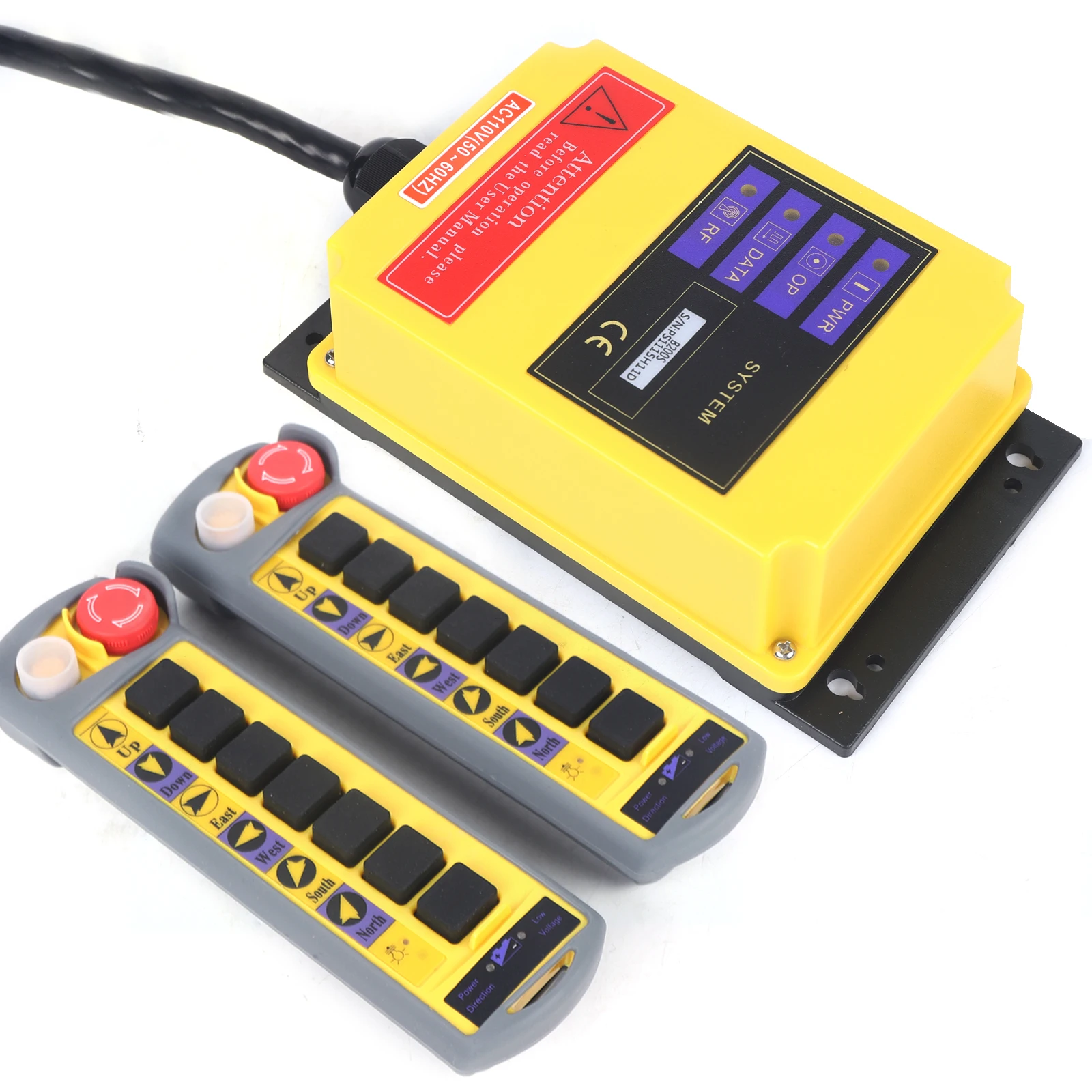 2 Speed 6 Channel Electric Hoist Crane Radio Remote Control System 2 Transmitter