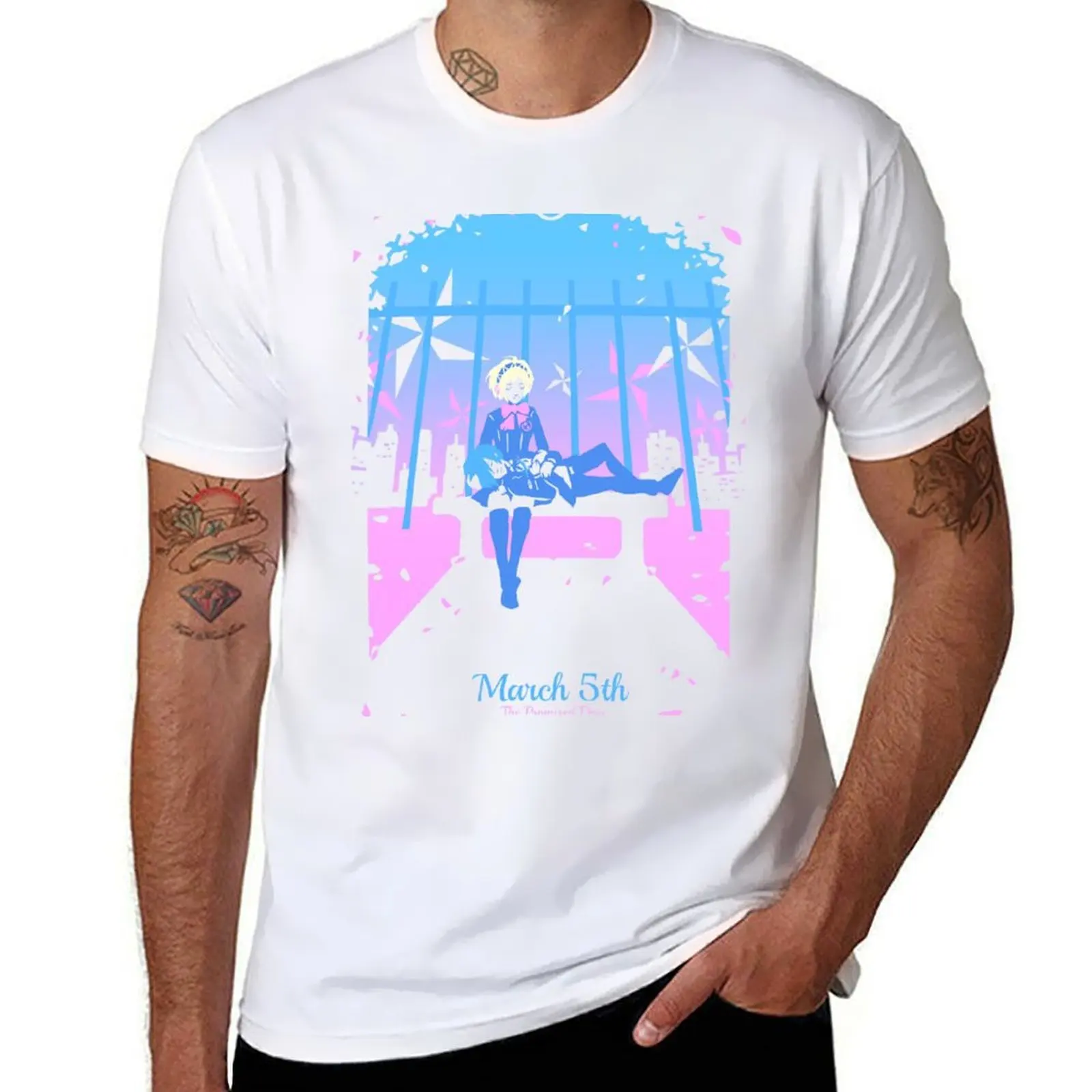 

The Promised Day T-Shirt anime t shirts oversize t shirts for man pack white funny t shirts cotton T-Shirt