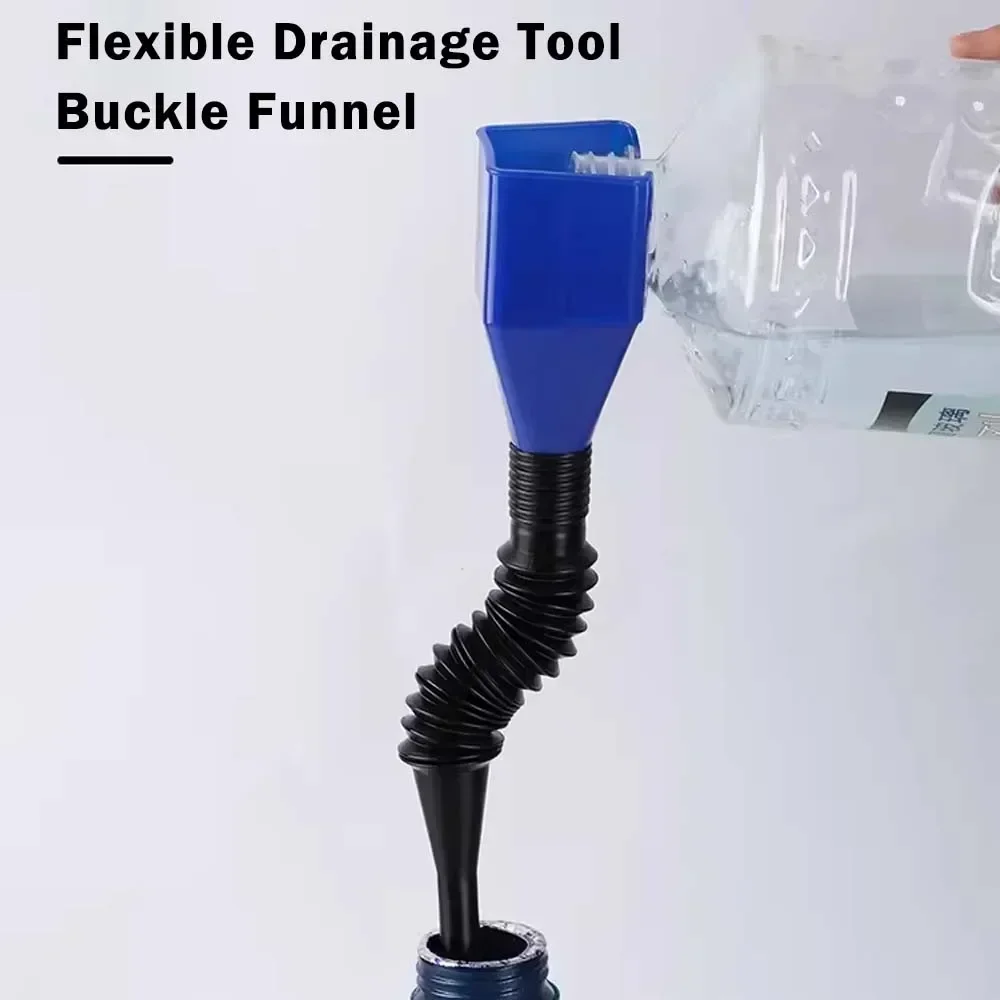 1pc.Foldable Car Motorcycle Refueling Gasoline Engine Oil Funnel Filter Transfer Tool Plastic Snap Spill-Free