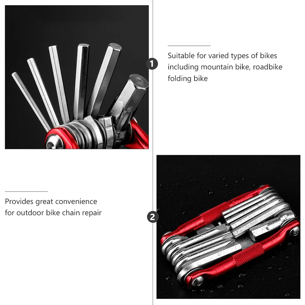 

1pc Bicycle Repair Tool Kit Premium Chain Fixing Set Outdoor Travel Multi-Function Foldable Bike Maintenance Tools For Mountain