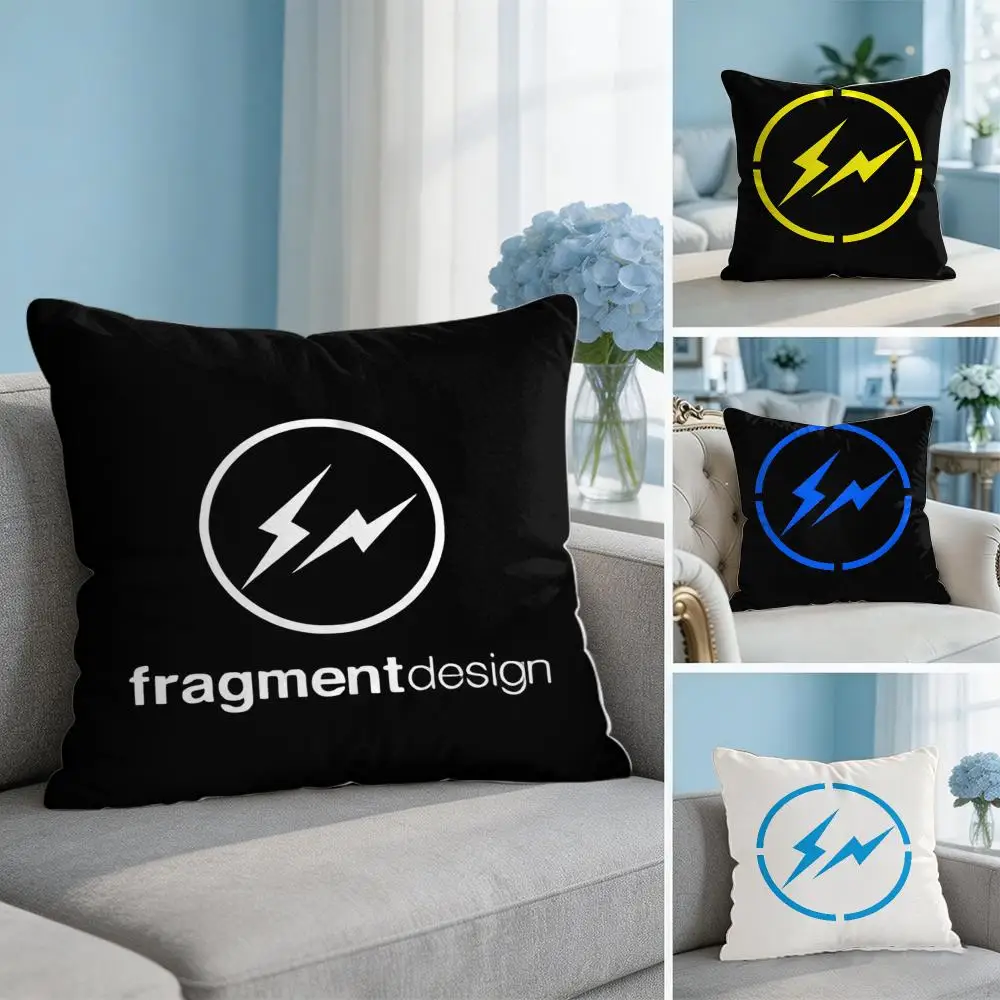 Lightning F-Fragment D-Design Cushion Cover Soft Short Plush Throw Pillow Cover Hidden Zipper Cutecore Sofa Bedroom Home Decor