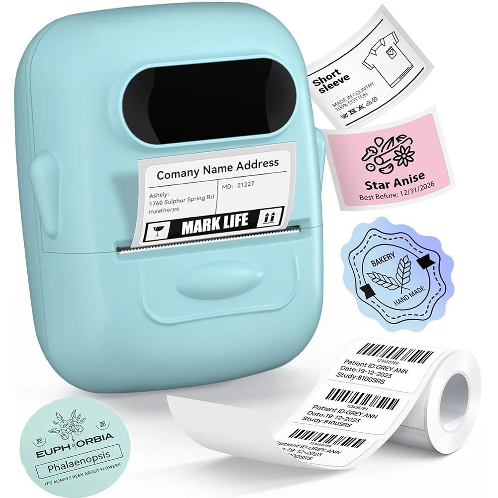 

Marklife Bluetooth Inkless Printer Compatible P50 B21 B1 Portable Adhesive Labeller Printer Machine For Office Kitchen School