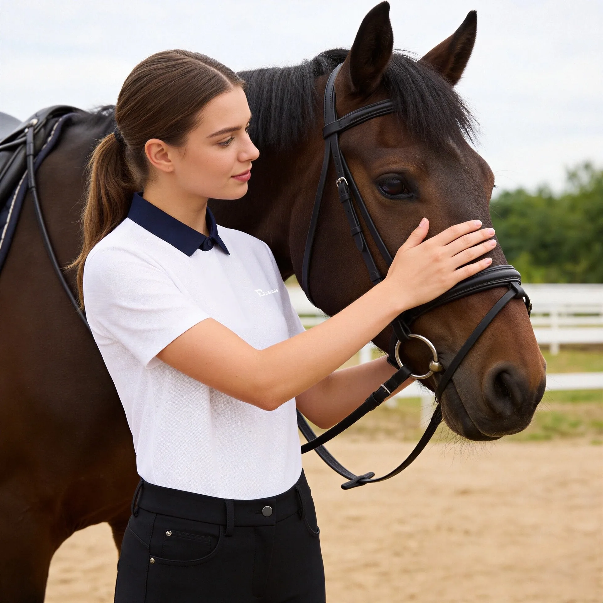 バスロング 春夏乗馬用半袖ライダーウェア 通気性Tシャツ 乗 - Polo Shirt Equestrian のレビューと価格