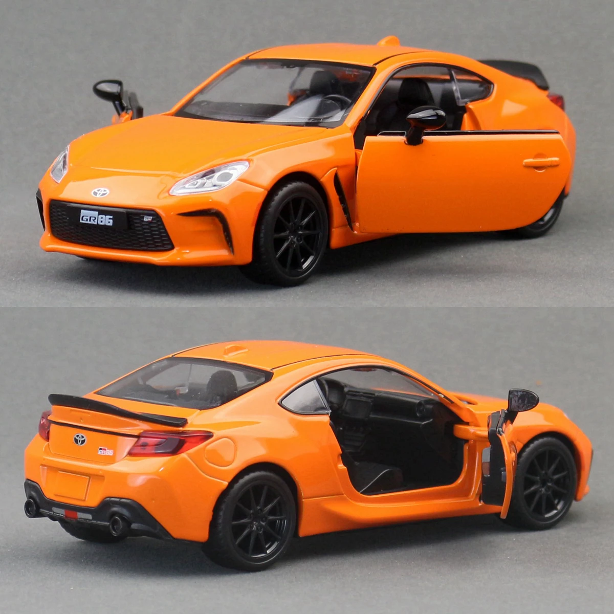 1/28 TOYOTA GR86 Racing Toy Car Model MSZ Diecast Metal Miniature Pull Back Sound & Light Collection Gift For Children Kid Boy