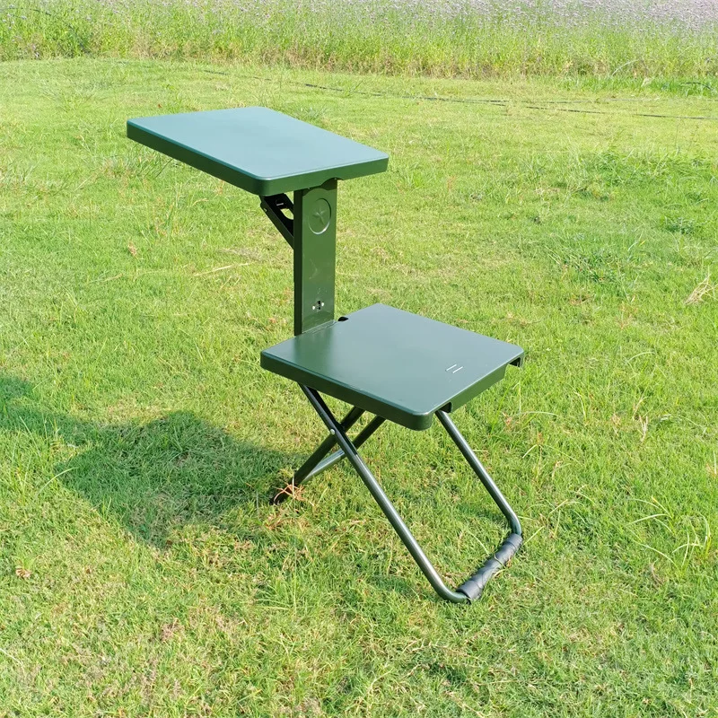 Portable Outdoor Folding Writing Chair Green Blue Camouflage Modern Tactical Stool