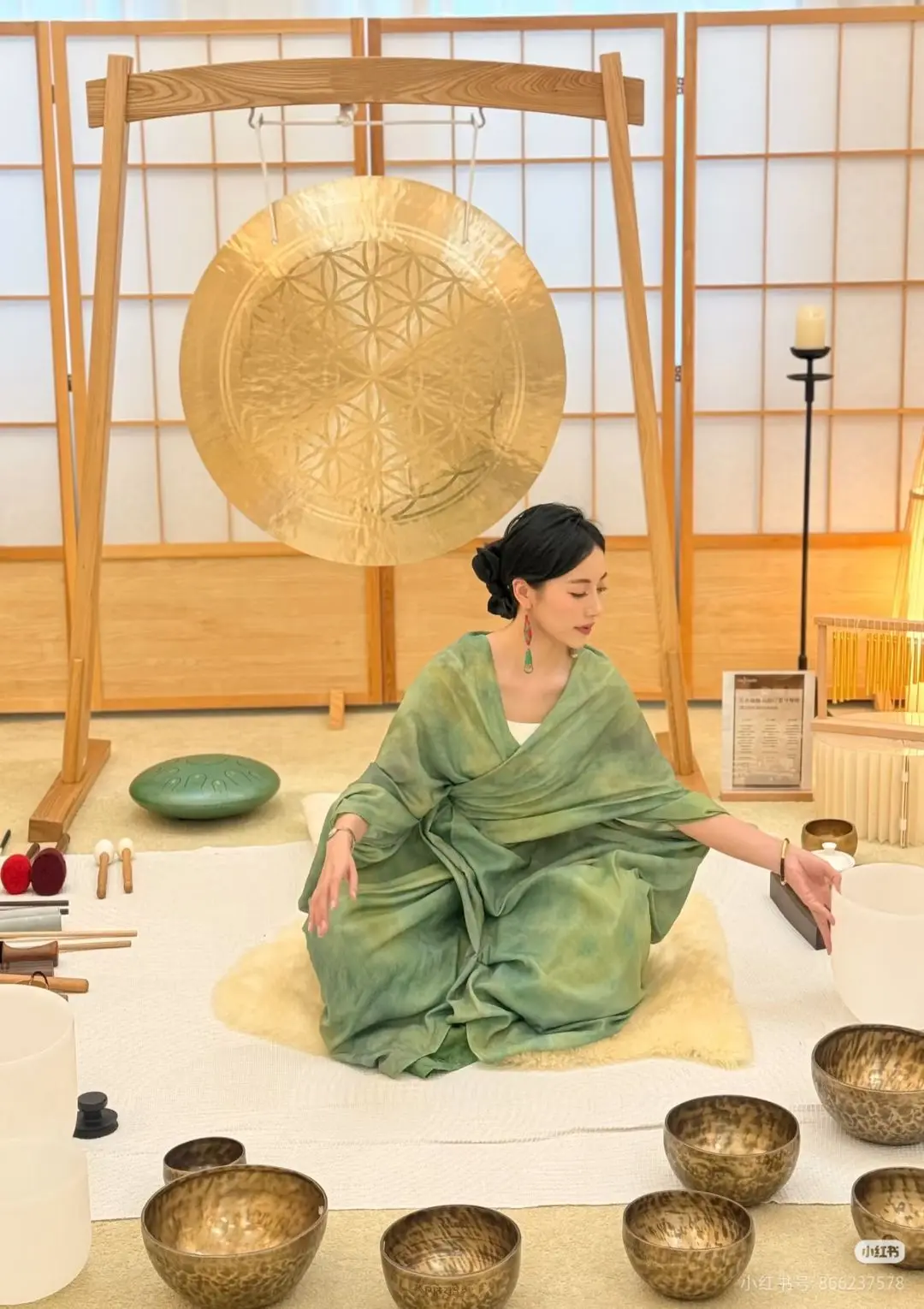 Arborea Sound Healing Gongs-Customized Flower of Life Wind Gong 45-90 cm Meditation Gong  Long  Vibration and Sustain Soun Bath