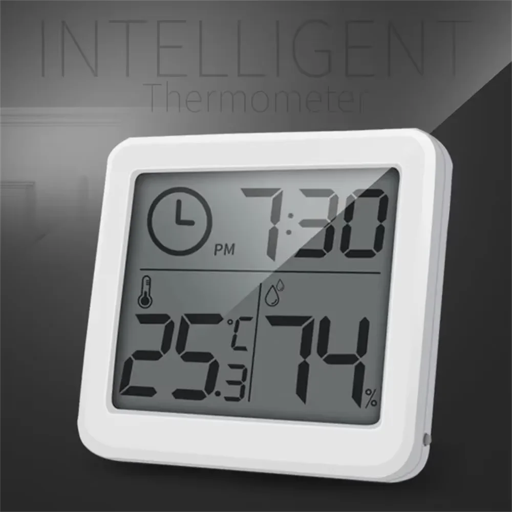 Large LCD Screen Digital Temperature Humidity Table Clock Automatic Monitoring Multifunction Electronic Desk Clock gallery 2