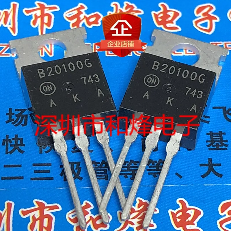 6pcs/lot MBR20100G B20100G TO-220  100V 20A  In Stock