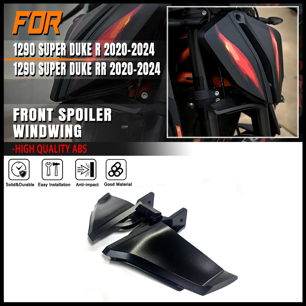 Motorcycle Downforce Naked Aerodynamic Spoilers For 1290 Super Duke R / RR 2020-2024 Winglet Frontal Spoilers Wing Deflector
