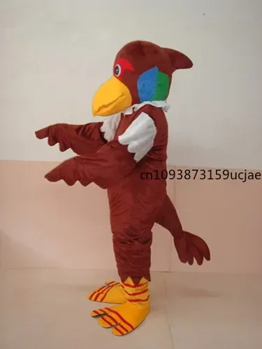 Brown Parrot Mascot Costume Cosplay Costume Cartoon Birds Mask Party Character Fancy Dress Carnival Street Photography Prop