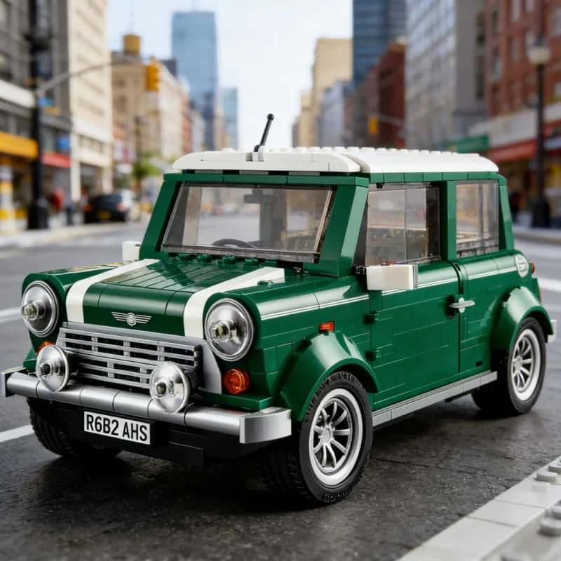 

1077 Pieces of new green car MK VII 10242 RV model van building block building block model birthday Christmas gift