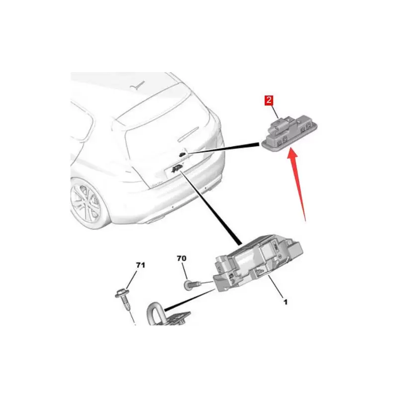 Interruptor de maletero 9820395580 Original, botón de maletero, puerta trasera abierta para Peugeot 208, 2008, P24E