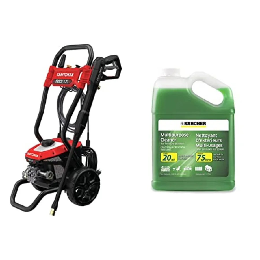 

Electric Pressure Washer Cold Water 1900 -PSI 1.2-GPM Corded CMEPW1900 and Karcher Pressure Washer Multi-Purpose Cleaning Soap