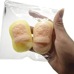 Squishy Creative Novel Funny Cartoon Mini Baby Slippers Squeezing Pinching Boring Fingertip Toys Colorful Small Shoes Baby Gif