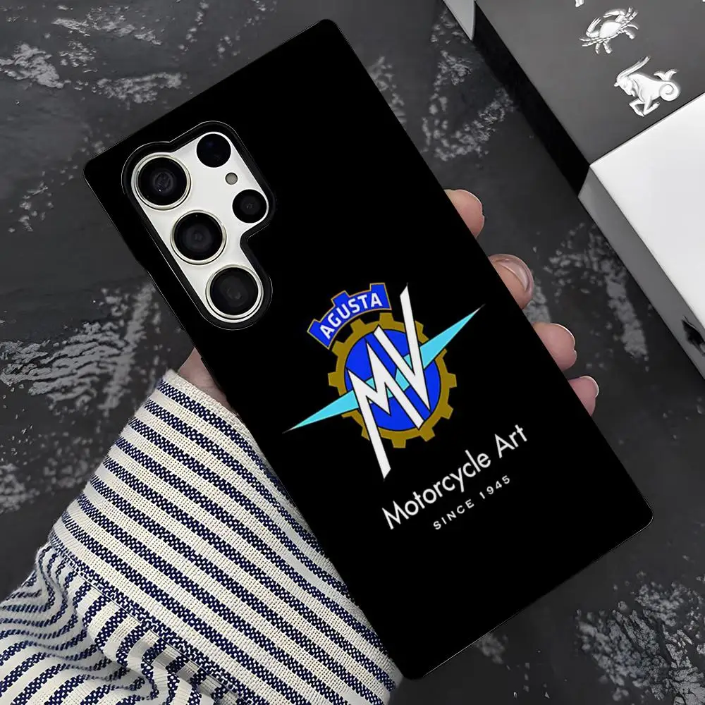 Мотоциклетный чехол для телефона MVAgusta для Samsung S25 S21 S22 S23 S24 FE Ultra Plus A56 A36 A26 A16, глянцевый чехол 2 в 1