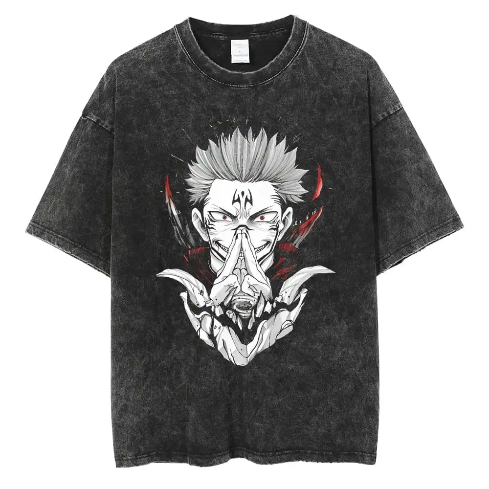 

Jujutsu Kaisen Sakuna Malovent Men's T-shirt Pure Cotton High-quality Leisure Sports Harajuku Anime Figure Summer 2025 New