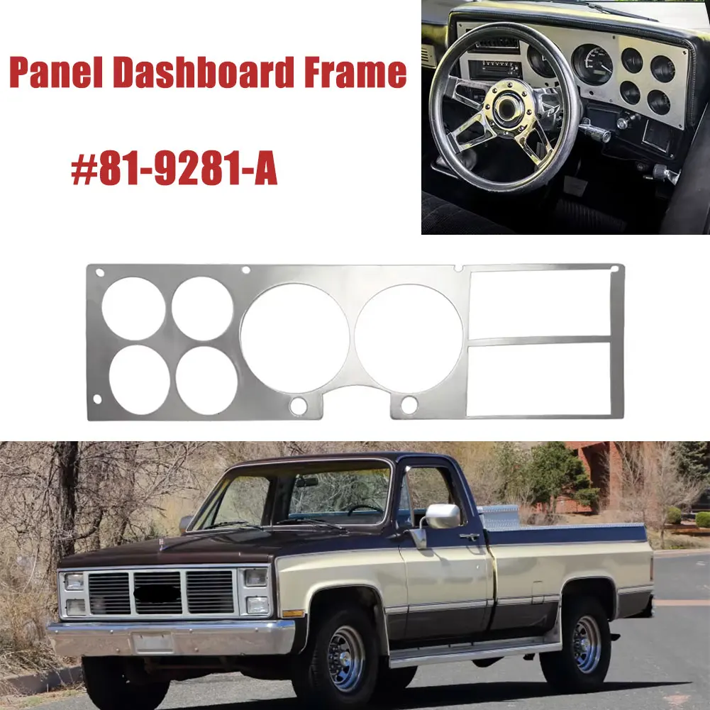 

#81-9281-A For Chevrolet GMC Truck 1985-1987 Dash Bezel Brushed Aluminum Insert Car Interior Accessories