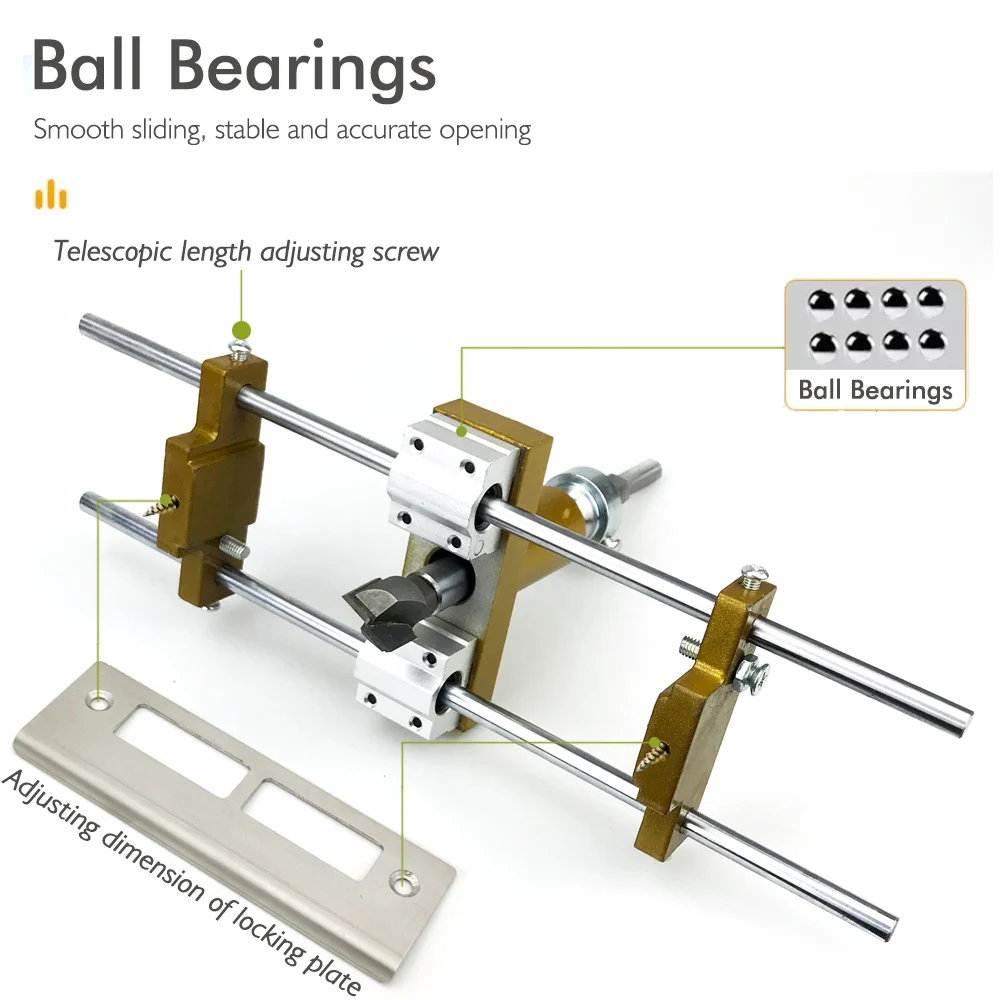 Wooden Door Slotter Positioning Slotting Machine Installation Lock Fxed Drilling Special Aluminum alloy Woodworking Tools