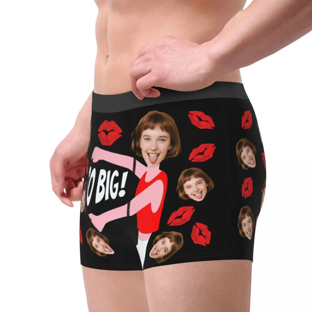 Valentine's Day Personalized Face Photo Custom Underwear Boxer Briefs Soft Shorts Panties Underpants For Husband Boyfriend Gift image 3