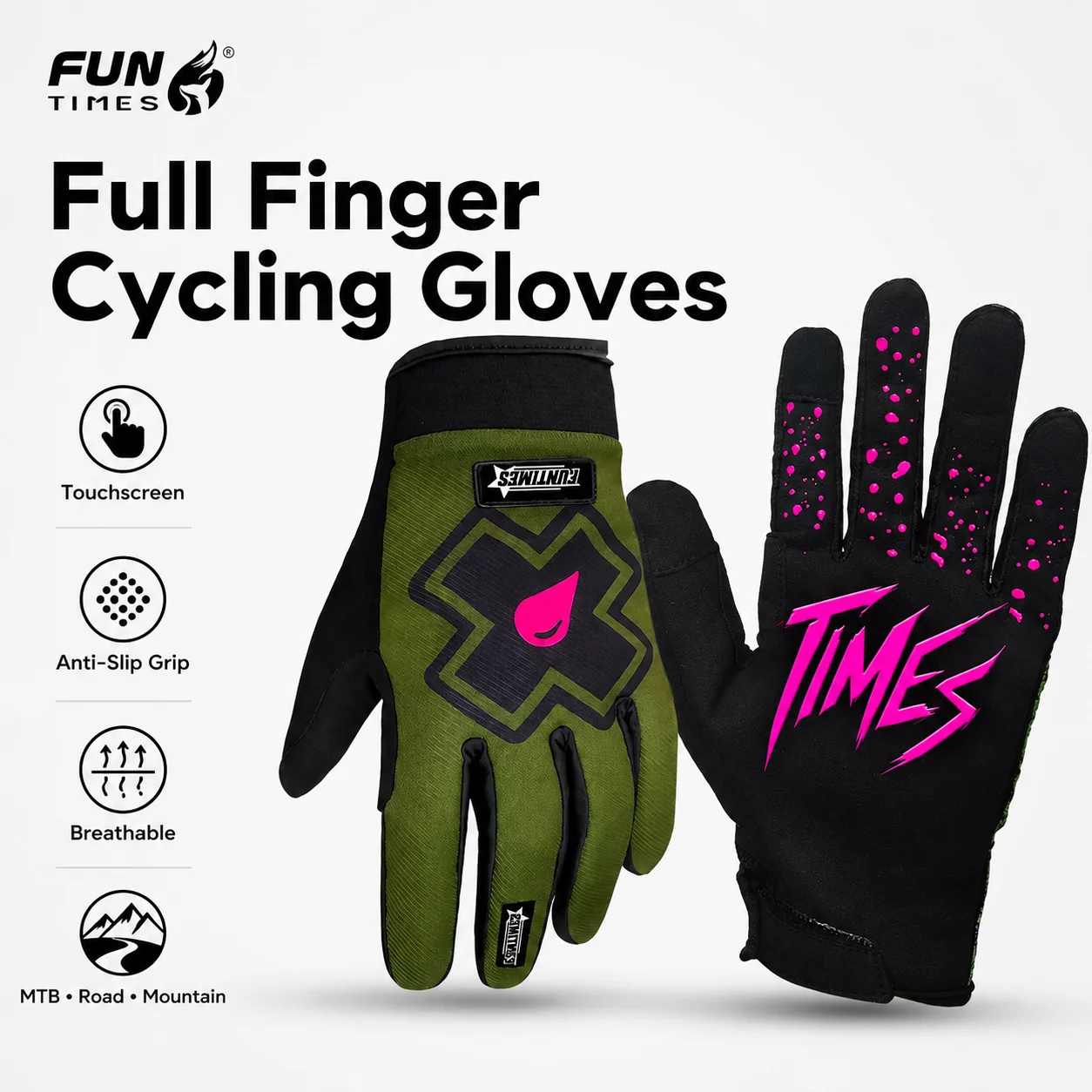 Touch Screen Gloves - Gants de vélo à doigts entiers,
