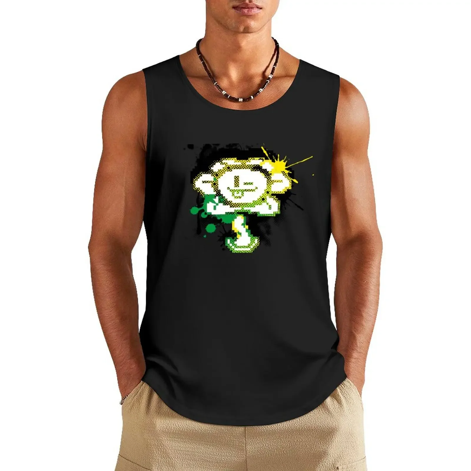 

Flowey pop art Tank Top Men's summer t-shirt anime t-shirts best selling products T-shirt men