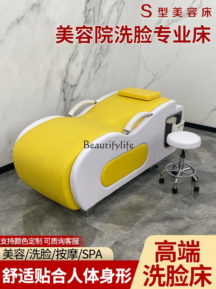 Luxury Face Wash Facial Bed Beauty Salon Special Solid Wood Massage Nail Beauty Eyelash Beauty Face Nursing Bed