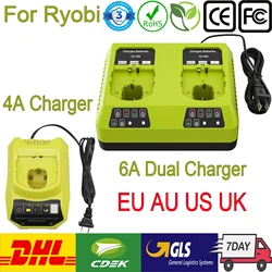 For Ryobi 18V One Battery Charger Replacement Charger For Ryobi Ni-CD Ni-MH Li-ion P107 P108 Battery 4A 6A Charger