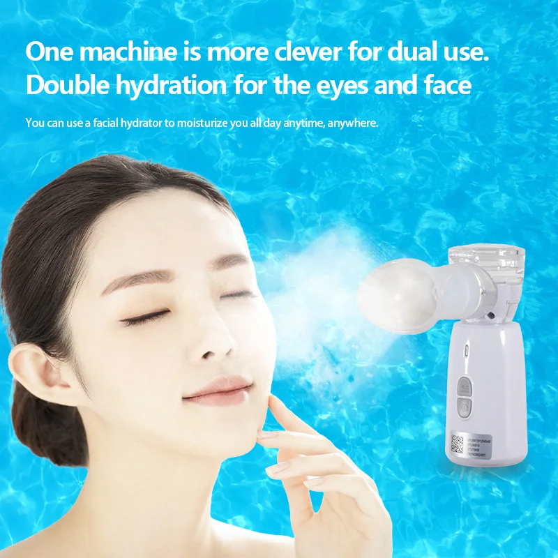 Afneembare waterdichte oogmistsproeier, draagbare USB oplaadbare verstuiver voor schoonheidsverzorging en reizen Stil oogcrèmeapparaat