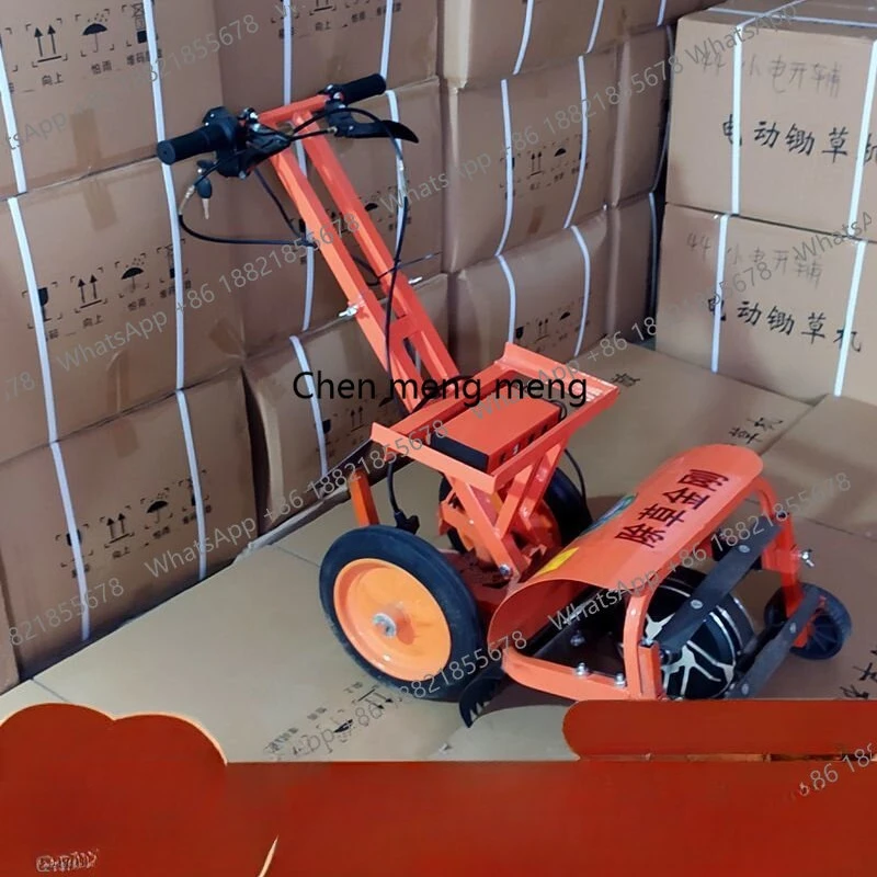 

Electric small lawn mower trenching artifact soil loosening mowing hand push type high power rechargeable type