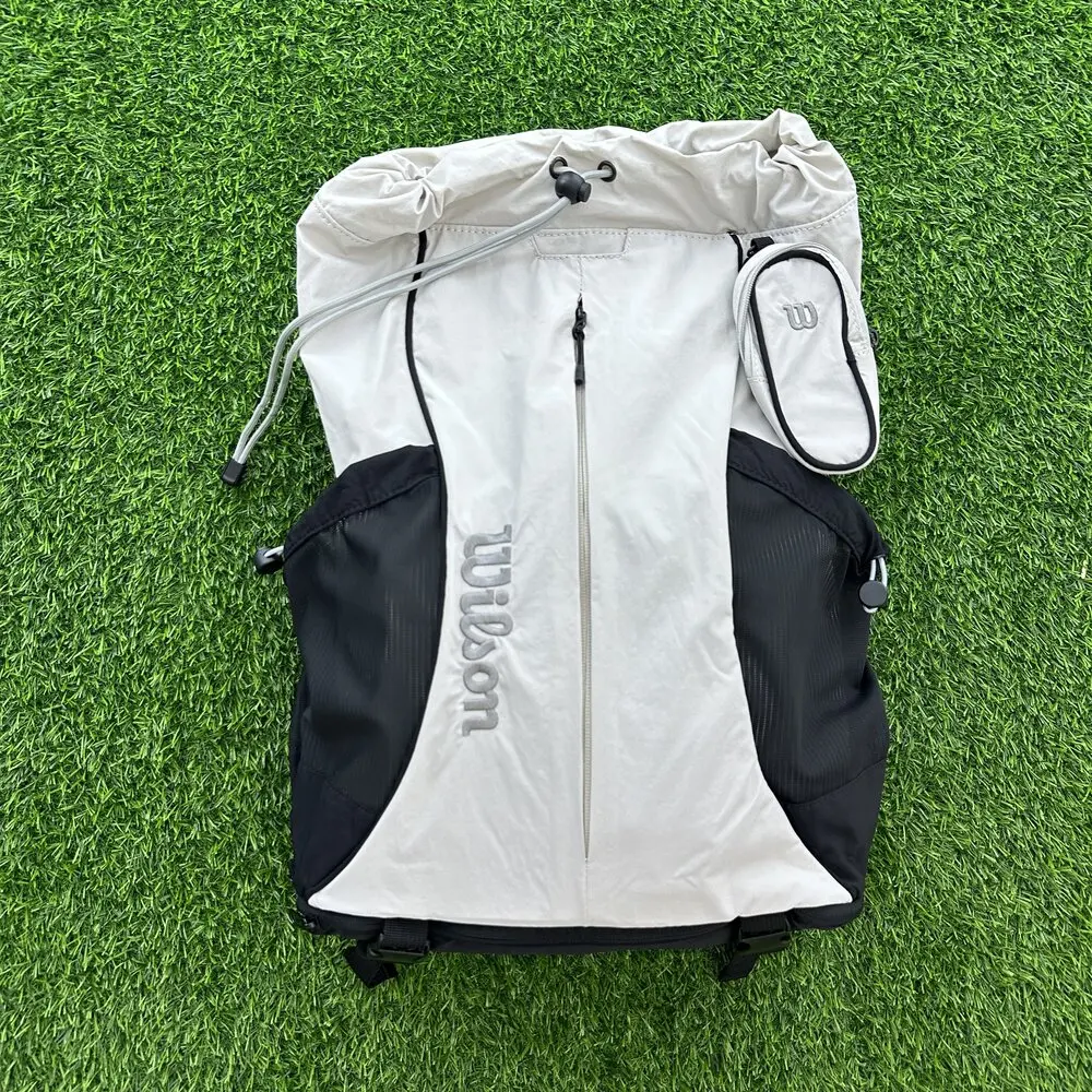 Wilson New DRAWSTRING Lace Up Style Large Capacity Tennis Backpack V2 With Mini Pocket Independent Shoe Bag