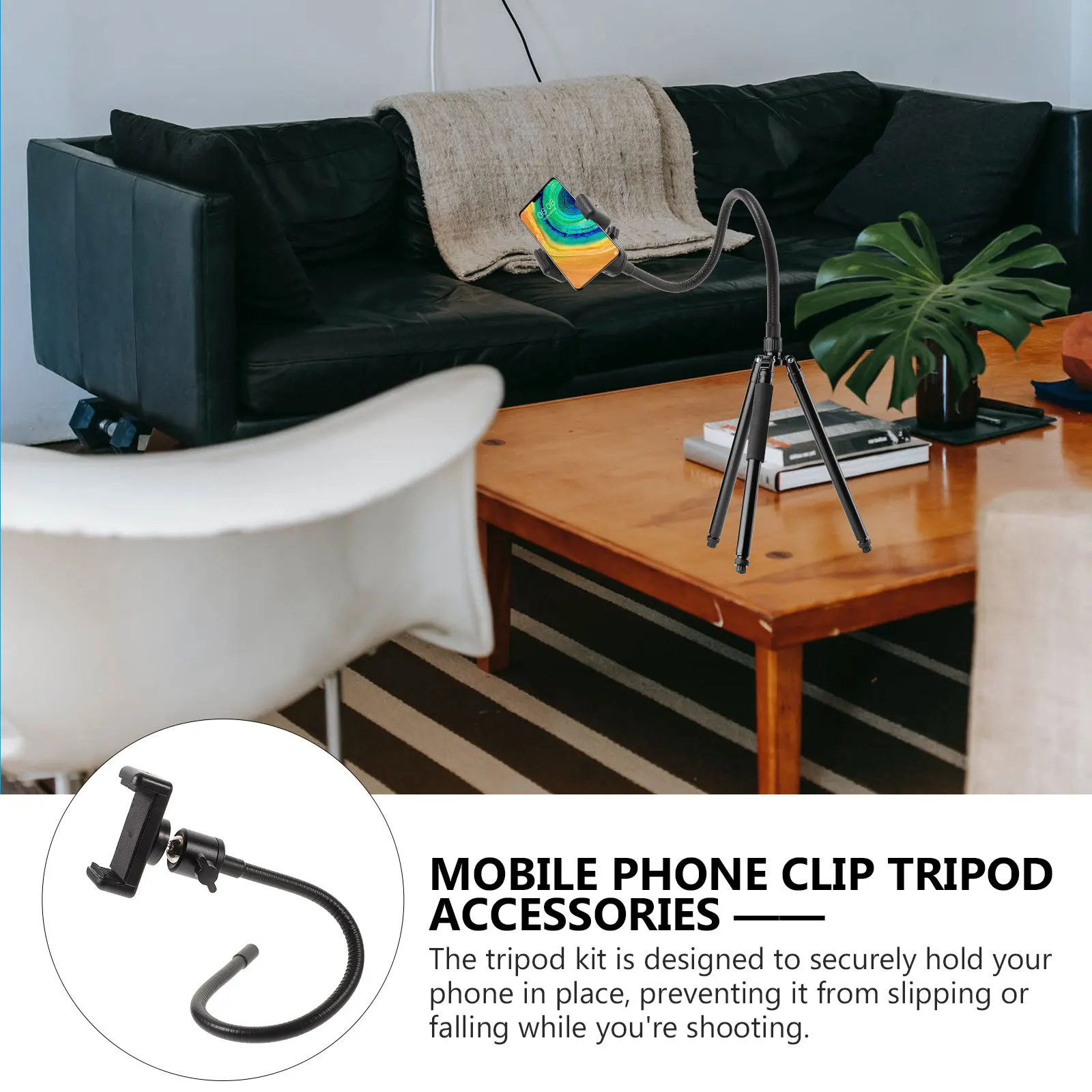 

1 Set Flexible Hose Phone Holder Stand Universal Smartphone Mounting Bracket Compact Tripod Accessory For Outdoor Cellphone