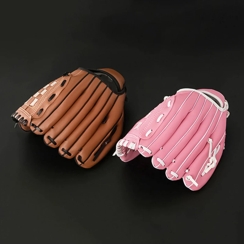 Baseball Batting Gloves For Children And Teenagers Thick PU Imitation Cowhide Adults Softball Gloves Pitchers Outdoor Gloves