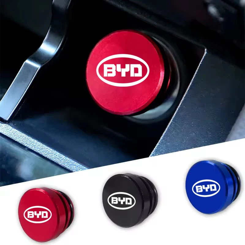 Alloy Car Cigarette Lighter Button Caps Cover Accessories for BYD ATTO Seal U Dolphin Seagull Tang Han Yuan UP DENZA D9 SHARK 6