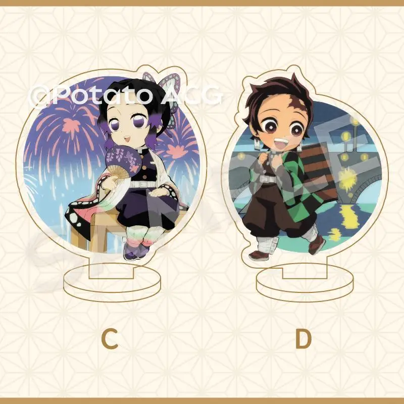 Nieuwe Demon Slayer Acryl Stand Figuur Tomioka Giyuu Kochou Shinobu Anime Perifere Cartoon Desktop Ornament Delicate Decoratie