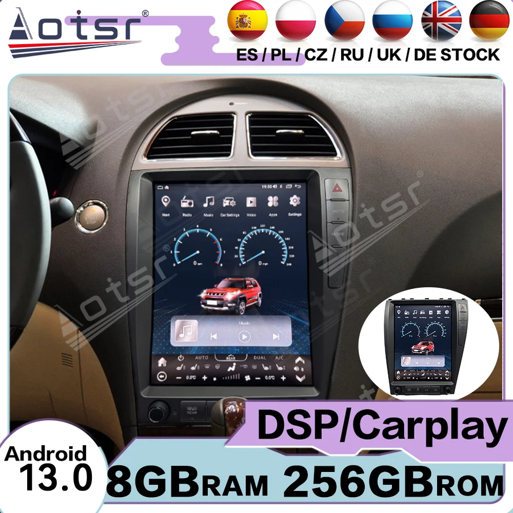 

Вертикальный экран Автомобильный мультимедийный Carplay Android для Lexus ES 350 2006 ~ 2012 GPS навигация автомобильное радио стерео плеер головное устройство