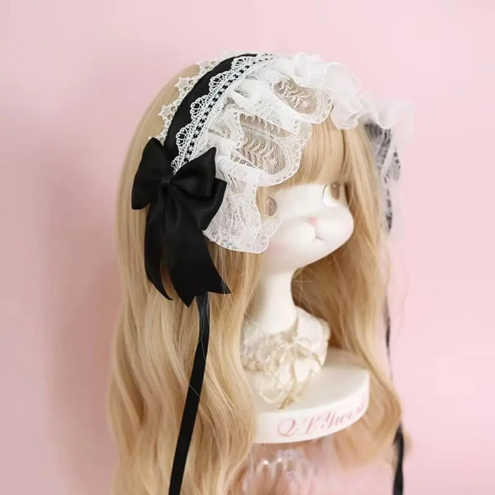 Lovely Ribbon Bow Lace Headband Lace Trim Multi-colored Lolita Hair Accessories Cosplay Headpiece Anime Theme