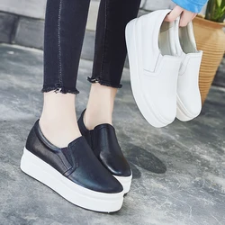 Women's Loafers 2023 Spring Autumn Genuine Leather Women Casual Shoes Women Platform Shoes Slip on Loafer For Women Shoe Size 33