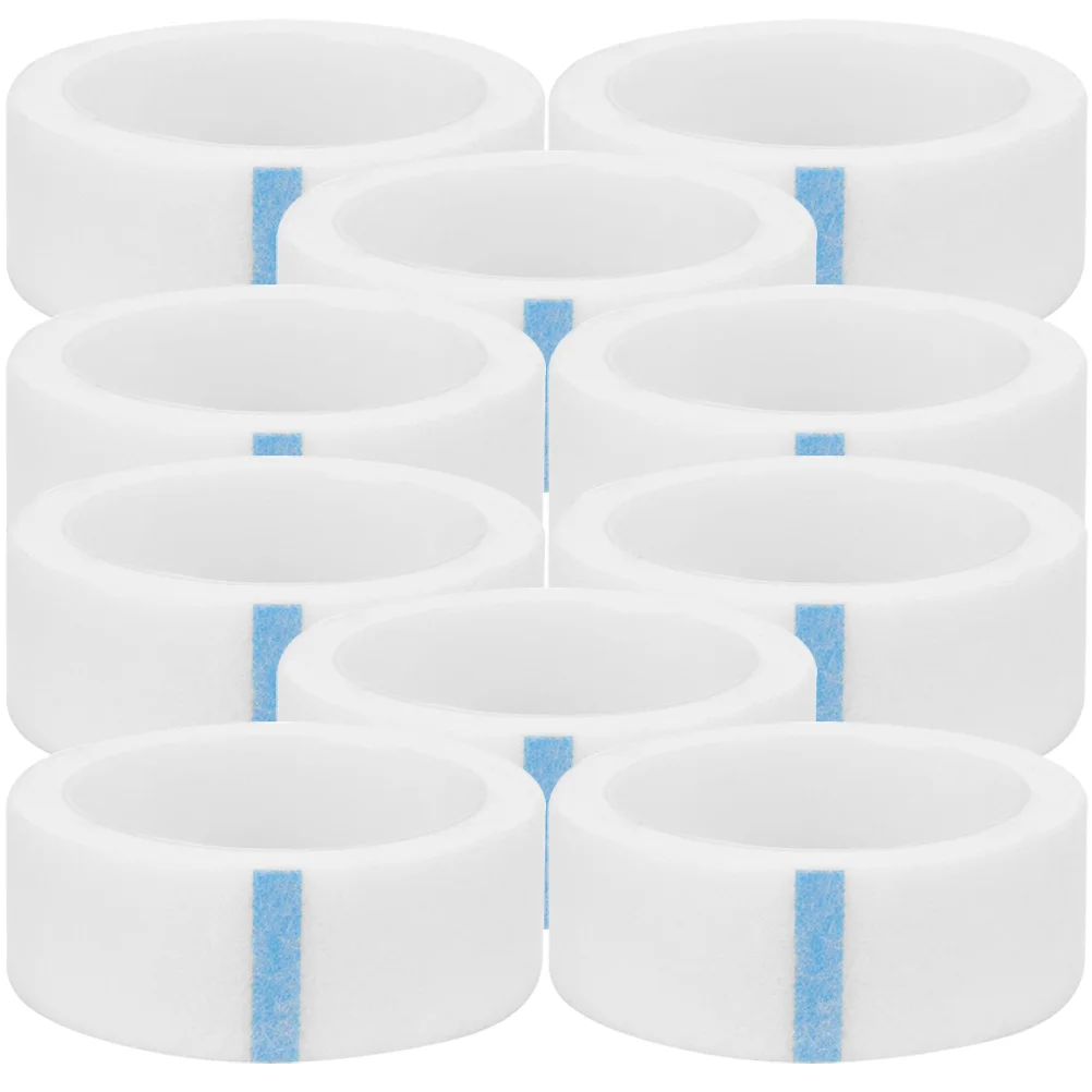 

10 Rolls Eyelash Extension Tape Lash Tape Non-Woven Fabric Skin-Friendly Adhesive Makeup Supplies Tear Resistant For Salon Daily
