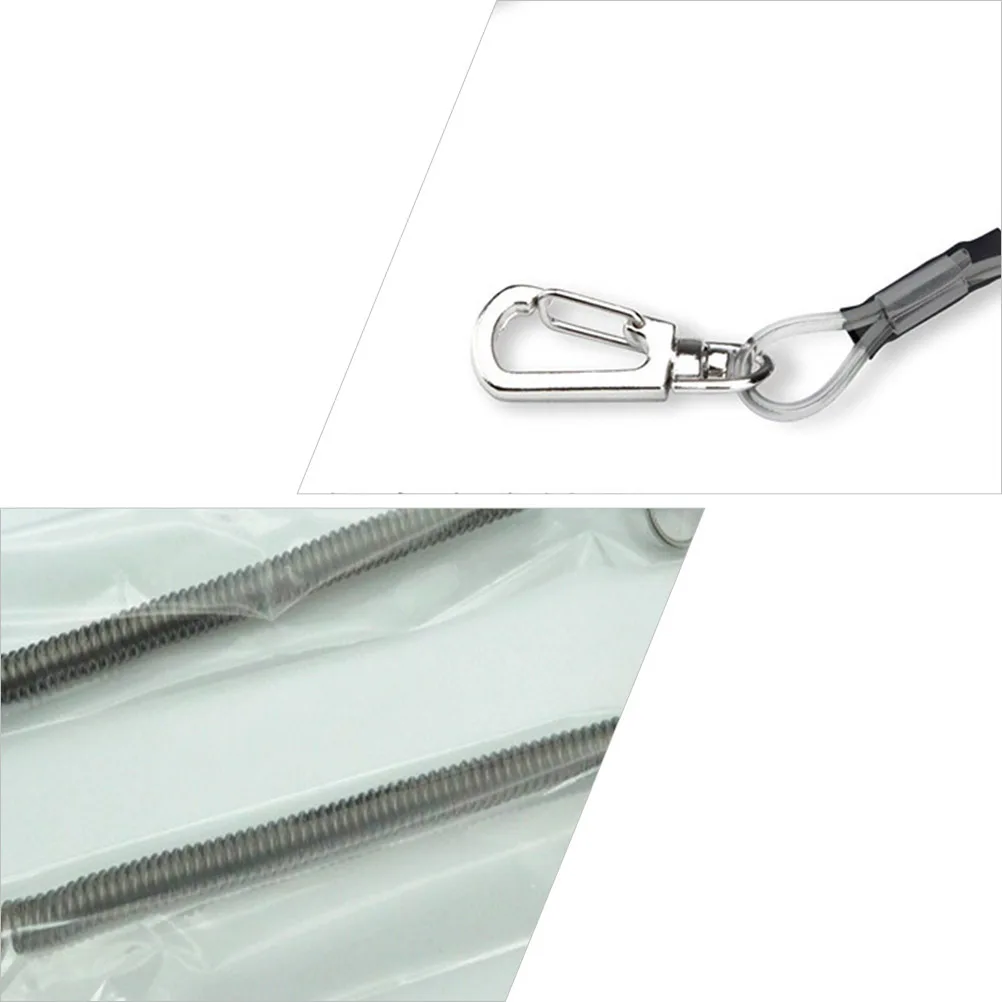 6 قطعة حامل قضيب الصيد حبل الربيع مكافحة خسر حبل لملحقات الصيد في الهواء الطلق قابل للسحب أدوات معدات الأمن المرنة