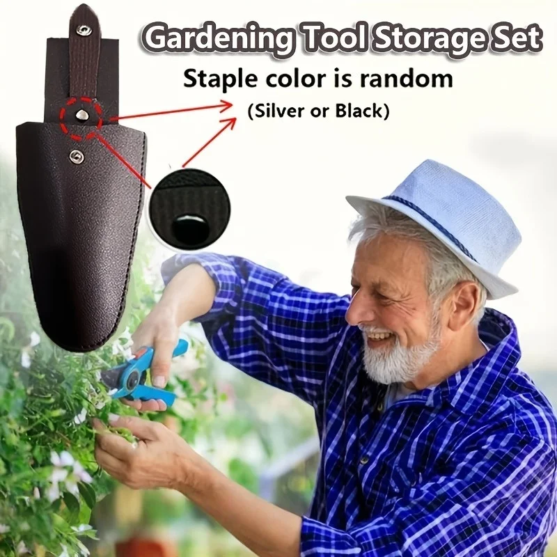 1PC Pruning Scissors Leather Tool Bag Electrician Waist Holder Pliers Storage Portable Buckle Pouch For Gardening Trimming Tools