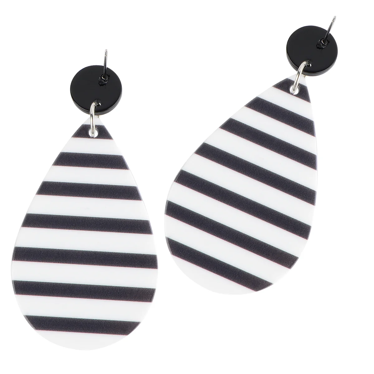 1 paio di orecchini geometrici in acrilico con stelle e strisce, durevoli, bandiera nazionale, bandiera rossa, per donna