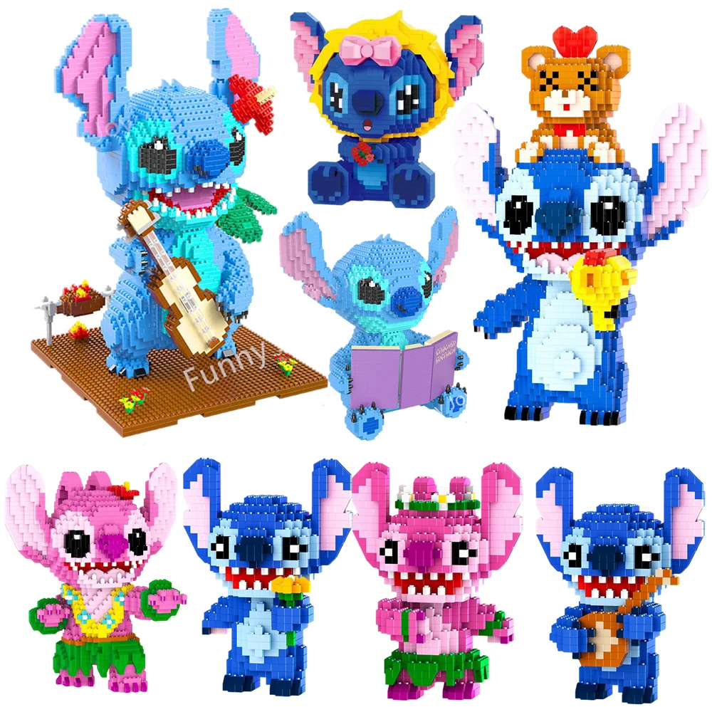 New Stitch Story Blocks Small Particles Building Blocks Assembled Puzzle Disney Block Toy Children's Christmas Gift